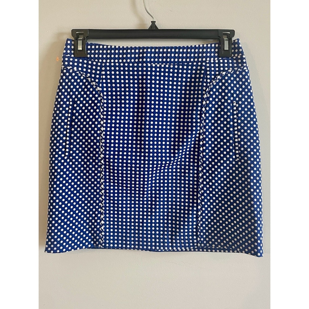 New LAUNDRY By Shell Segal Skirt Size 6 blue/white (hh19) Mini Summer $148 NWT A